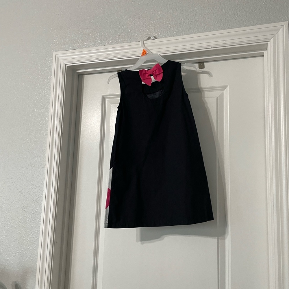 Gymboree Black and White Floral Kids Dress with Pink and Green Accents - Picture 3 of 5